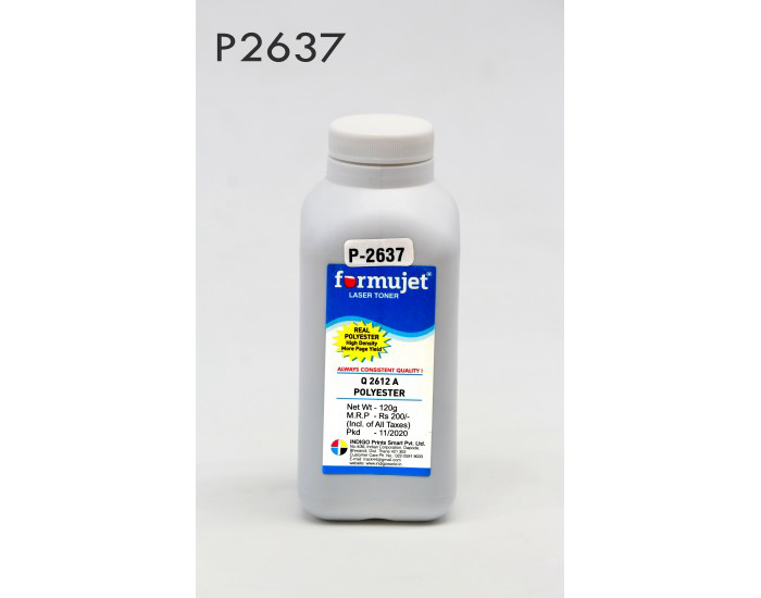 FORMUJET LASER TONER POWDER FOR 12A (HP CANON Q 2612A POLYESTER) 120GM